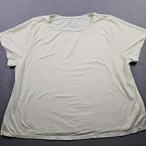 Nike Yoga Luxe Shirt Tee Boxy Short Sleeve Womens 2X Yellow